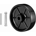 thumbnail image 1 of Trailer Jack Caster Wheel, 6 Inch Swirl Stand Wheel with Bolt Nut, Towed Vehicle Replacement Parts Accessories, Universal for RV Camper Motorcycle - 6", 1 of 6