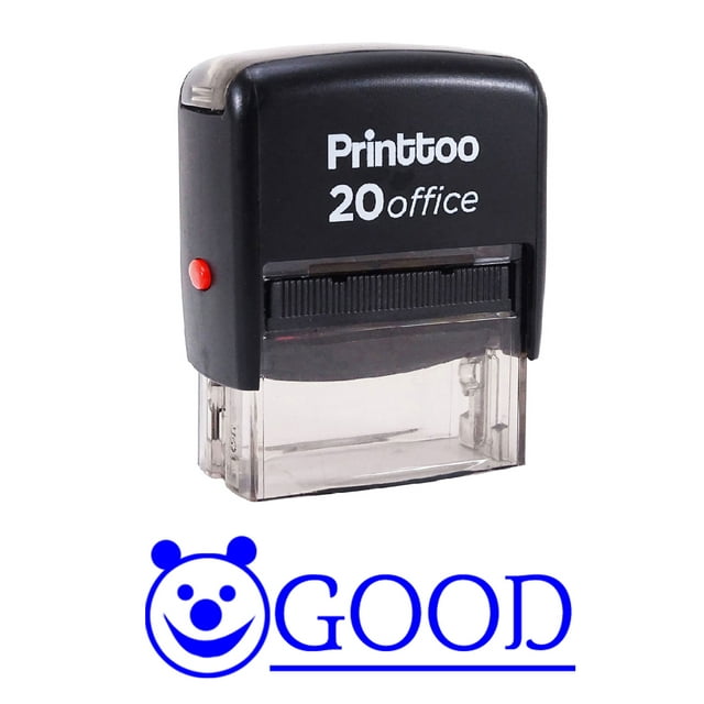 Printtoo Custom Stamp GOOD Self Inking Rubber Stamp Office Stationary-Blue