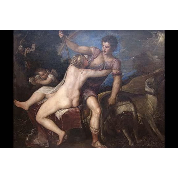 Venus & Adonis-Fine art canvas print (20" x 30")
