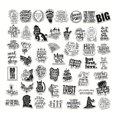 thumbnail image 2 of 200pcs DIY Craft Stickers Set Handicraft Ornament Self-adhesive Suitcase Water Bottle Notebook Art Scrapbook Sticker Decal Prop, 2 of 9