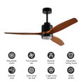 thumbnail image 5 of 52 inch wood Ceiling Fan with Lights, 5 of 5