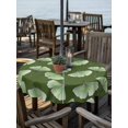 thumbnail image 2 of Outdoor Tablecloth with Umbrella Hole for Patio/Picnic/Party/Camping, Ginkgo Leaf Waterproof Table Cloth Round Cover Washable, Botanical Plants Dark Green Leaves (Dia 60"), 2 of 9
