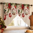 thumbnail image 4 of Szubyfq 2Pcs Christmas Window Curtains 55 x 35 Inch, Farmhouse Reusable Soft Winter Short Window Valance, Washable Curtains Swag for Living Room Bedroom Holiday Party Scene Layout Supplies, 4 of 6