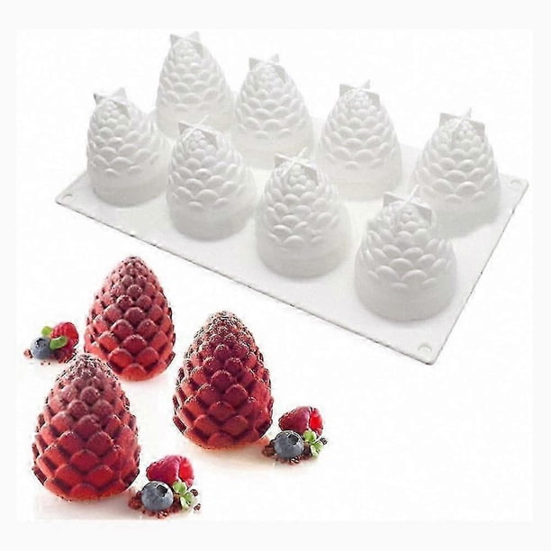 Pine Cone Nuts Shape Silicone Molds for Cake Decorating Tools, French Dessert Mousse Cake Mold Non-Stick Silicone Heat Resistance Flexible Silicone 20