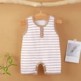 thumbnail image 2 of XXWXYD Toddler Sleeveless Jumpsuit Striped Tank Top Romper Outfit for Baby Kids Summer Lightweight Casual Clothes, 2 of 9