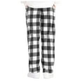 thumbnail image 5 of NIEWTR Mens Pajama Pants 100% Cotton Plaid Sleep & Lounge Pants, PJ Bottoms with Pockets and Button Fly, 1 Pack(Z06-Black,S), 5 of 9
