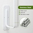 thumbnail image 4 of Paper Towel Holder - Self-Adhesive or Drilling, White Wall Mounted Paper Towel Rack for Kitchen, SUS304 Stainless Steel Kitchen Roll Holder Under Cabinet, 4 of 7