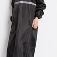 thumbnail image 3 of Long Rain Coat Thickened Reflective Raincoat Reusable Poncho Waterproof Stylish Long Rain Jacket for Outdoor Black L, 3 of 5