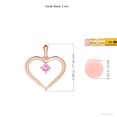 thumbnail image 3 of Angara Necklace - Natural Pink Tourmaline Heart Pendant Necklace in 14K Rose Gold for Women (Size-3mm) | October Birthstone Jewelry, Birthday, Anniversary, Christmas, Jewelry Gift for Women, 3 of 7