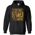 thumbnail image 2 of UGP Campus Apparel Straight Outta Pittsburgh - Pennsylvania Football Hometown Pride Hoodie - Large - Black, 2 of 6