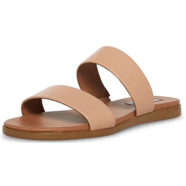 Sandalia Steve Madden Dual Flat nude de cuero 7,5 US