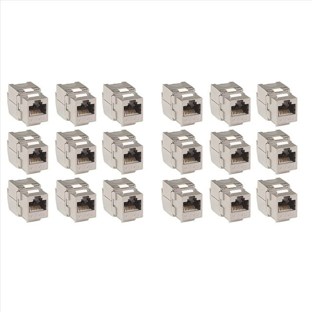 24 Piezas RJ45 Cat7 Cat6A Blindado Módulo de Aleación de Zinc Adaptador de Conector de Red Jack 10GB de Red