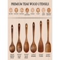 thumbnail image 3 of Juego de utensilios SOOMGYEOL SEOM de 6 piezas de madera natural de teca, 3 of 8