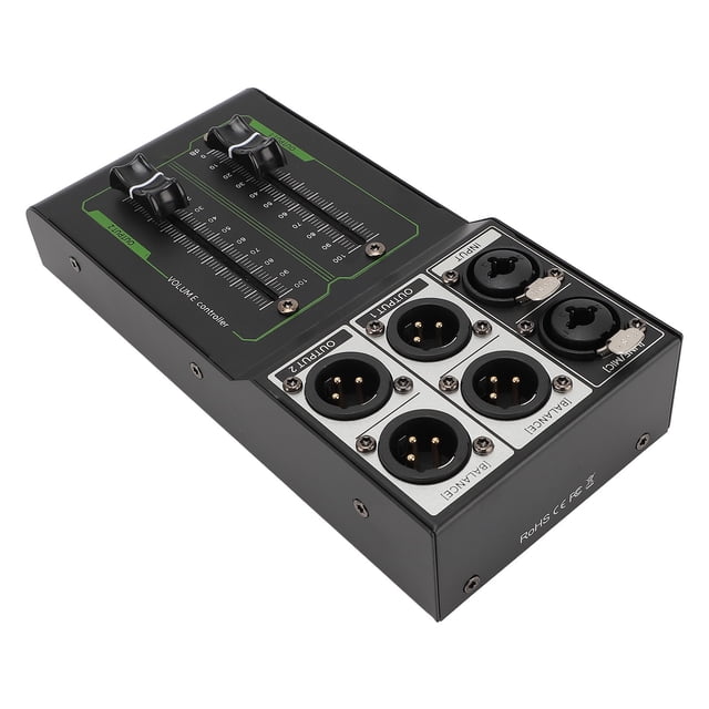 Controlador de Volumen Pasivo, Ajuste Preciso TODO El Enchufe de Metal y El Controlador Estéreo Pasivo de 70 Fader Para El de Sonido de Estudio y Hogar