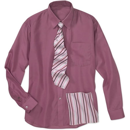 Big Men's Shirt, Tie and Handkerchief Box Set, Size 2 XL