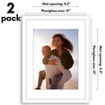 thumbnail image 5 of Americanflat 12x16 Picture Frame with Polished Plexiglass with 9x12 Mat 2 Pack Display Photo Galleria - White, 5 of 8