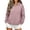 Pink, variant on CHGBMOK Half Zip Hoodies for Women Long Sleeve Drop Shoulder Sweatshirt Loose Casual Pullover with Pocket