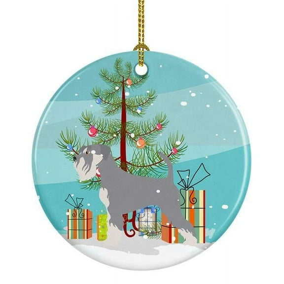 Schnauzer Christmas Ceramic Ornament