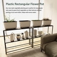 thumbnail image 2 of QualitChoice 1/2/3 Plastic Rectangular Flowerpot Absorbing Water Vegetable Pots Succulent Plant Basin For Garden Greenhouse Growing Blue 1 Pc, 2 of 6