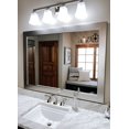 thumbnail image 4 of Frame My Mirror Framed Wall Mirror - Antique Satin Nickel 36" x 54" Mirror - Ideal for Bathroom, Wall Decor, Bedroom and Livingroom - Moisture Resistant with Safety Backing - Pendleton Design, 4 of 11