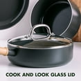 thumbnail image 6 of Healthy Ceramic Nonstick 4 Piece Cookware Pots and Pans Set with Vintage Wood Inspired Handle PFAS- Dishwasher Safe Black, 6 of 8