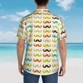 thumbnail image 6 of Haiem Colorful Mustache Printed Hawaiian Shirt for Men - Men’s Casual Beach Summer Shirts - Stretch Fabric with Modern Fit-X-Large, 6 of 9