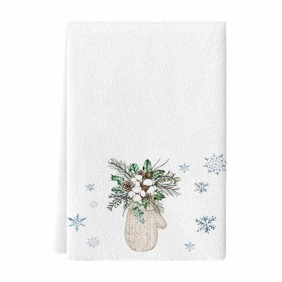 Zmeidao Christmas Kitchen Towels, Xmas Winter Snowman Elk Decorative Bathroom Hand Towel for Xmas Kitchen Bathroom Decoration Farmhouse Housewarming Gift 15.7x23.6in