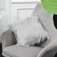 thumbnail image 5 of QTBIUQ Throw Pillows Luxury fluffys Pillows Faux furs Decorative Pillows Plush Cushion Case Fuzzy Mongolian Merin Style for Bed Couch Sofa Living Room Fall Home Decor White, 5 of 6