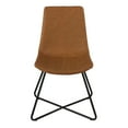 thumbnail image 2 of Cortesi Home Tangier Dining Chair in Saddle Brown Faux Leather (Set of 2), 2 of 5
