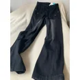 thumbnail image 2 of Pantalones vaqueros de cintura alta para mujer, Pantalones acampanados Y2k, Vintage, rectos, de pierna ancha, Chic, negro y gris americano, 2 of 5