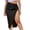Black, variant on IROINNID Women's Casual Fashion Kinky Irregular Satin Slit Zipper Pack Hip Skirt Below The Knee Empire Waist tail Solid Color Skirt