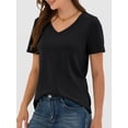 thumbnail image 3 of ANRABESS Womens Short Sleeve Tops Casual V Neck Wrinkle - Free Basic T Shirts Summer Cute Tee 2026 Spring Fashion Clothes Black X-Large, 3 of 7