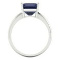 thumbnail image 4 of Clara Pucci 14K White Gold 2.5ct BlueSapphire Solitaire Ring for Women, 4 of 8