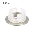 thumbnail image 3 of Unique Bargains 2Pack 22.5mm Sink Trim Overflow Cover Ring Hole Insert in Round Caps Brushed Silver, 3 of 5
