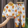 thumbnail image 2 of KPOPLK Kids Cute Pajama Sets Toddler Baby Boy Girl Cartoon Print Sleepwear Winter Pjs Nighty Clothes Size 3-6 Months,Yellow, 2 of 4