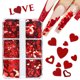 thumbnail image 1 of Fiudx Decoración de Uñas con Forma de Corazón, Llamativas Lentejuelas Rojas Grandes, Diseños Fáciles de Cambiar, Perfecta para Usar En Casa o En El Salón, Ideal para Mamás y Mujeres, 6 Cajas de Lente, 1 of 6