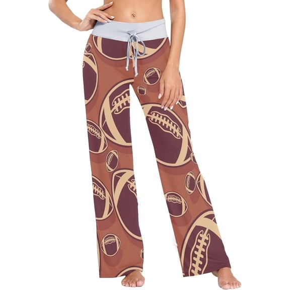 GZHJMY Women's Pajama Pants American Football Design Comfy Stretch Sleepwear Essentials womens Lightweight Lounge Terry Pajama Pant, Large
