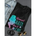thumbnail image 3 of Beautiful Mermaid Hair Don't Care Women Black T-Shirt, Female Small, 3 of 4