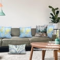 thumbnail image 3 of Blue World Map Throw Pillow Covers, Map of The World On Mercators Projection Decorative Pillow Covers Digital Printing Blended Fabric for Couch Sofa Bed Invisible Zipper 20X20 in(Set of 2), 3 of 4