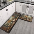thumbnail image 5 of 2 Piece Red Wine Kitchen Rug Set, Wine Glasses Kitchen Rugs and Mats Non Skid Washable Absorbent Microfiber Kitchen Floor Decor Mat 17"x47"+17"x30", 5 of 6