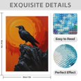 thumbnail image 3 of Diamond Art Kits for Adults - 5d Raven Silhouette Fiery Sunset Diamond Painting for Adults, Diamond Art for Adults Beginners, Diamond Painting Kits for Adults for Home Wall Decor, 3 of 7