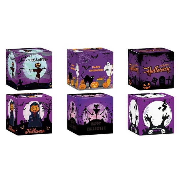 Halloween Party Decorations Bulk Candy Boxes For Kids Adults Holiday Themed Paper Packaging DIY