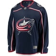 thumbnail image 2 of Men's Fanatics Navy Columbus Blue Jackets Breakaway Home Jersey, 2 of 7