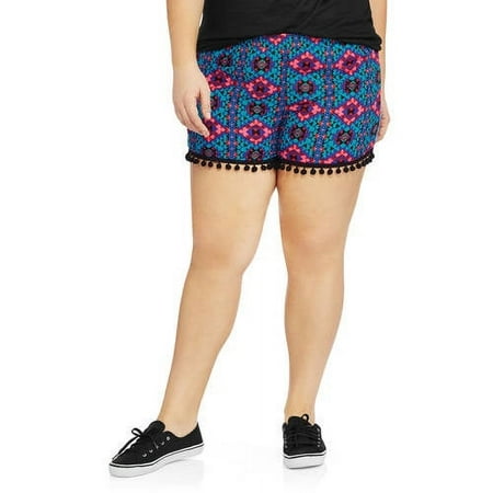 Junior Plus Printed Challi Short With Po