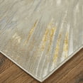 thumbnail image 4 of Feizy Jewel Modern Abstract, Gold/Taupe, 9'10" x 13'0" Easy Care Stain Resistant Fade Resistant Bohemian & Eclectic Floor Rug for Living room Bedroom, 4 of 10