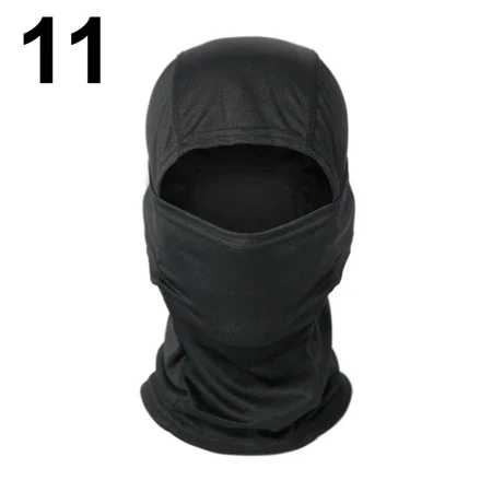 Camouflage Balaclava Full Face Mask Ski Bike Cycling Hunting Head Cover Scarf Cap Balaclava Men 11 Black