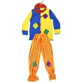 thumbnail image 1 of 1 juego de disfraz de Halloween para adultos, para fiesta de cosplay, disfraz de payaso navideño, disfraz de actuación (colores surtidos), 1 of 8