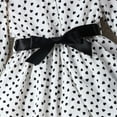 thumbnail image 4 of Girls Clothes 2025 2026 Fashion Dot Ruffle Long Sleeve Collared Dress Blouse Top with Belt and Legging Pants Outfit Set for Little Big Kids 2-7Y, 4 of 9