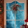 thumbnail image 6 of Christmas Winter Swag Pine Garland Teardrop Swag Door Hanging With Red Berries For Christmas Winter Decor, 6 of 7