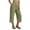 Green, variant on Womens Cotton Capris Lounge Yoga Pajama Cropped Pants Casual Wide Leg with Pockets Elastic Waist Workout Sweat Pants Summer Gray XL(XL)